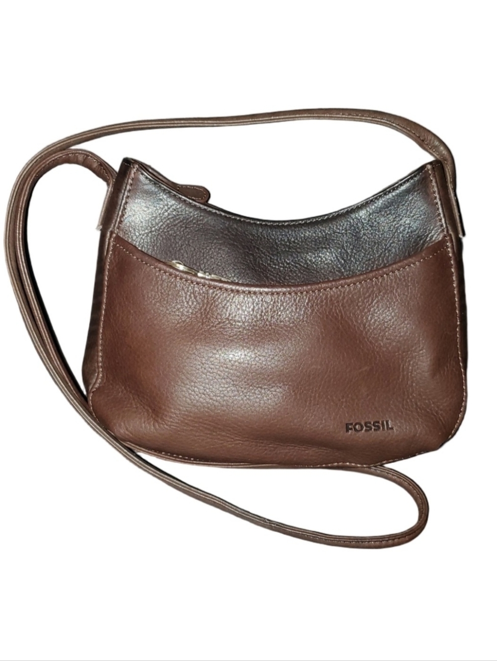 VTG Fossil Leather Crossbody Bag